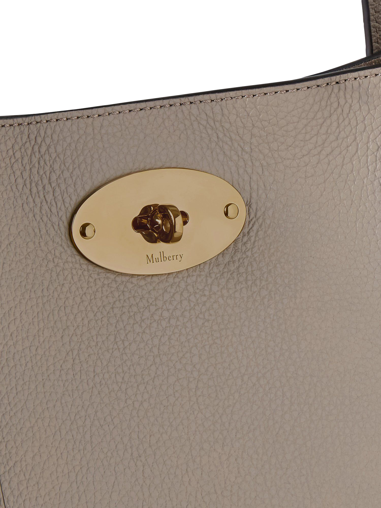Product image 5 of 6, which shows Mulberry Bayswater Small Classic Grain Leather Tote Bag, Cashmere Taupe