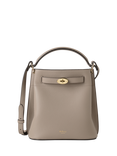 Mulberry Islington Small Classic Grain Leather Bucket Bag, Cashmere Taupe