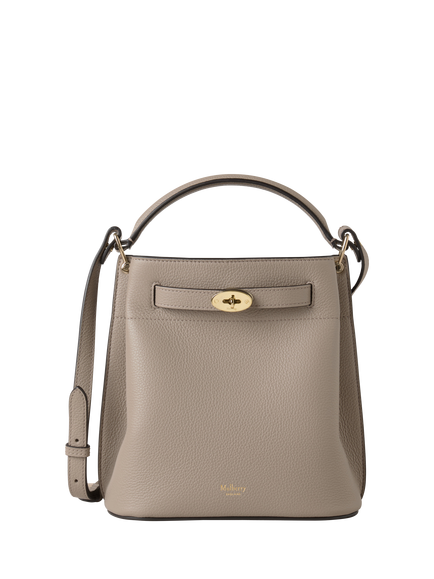 Mulberry Islington Small Classic Grain Leather Bucket Bag, Cashmere Taupe