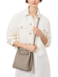 Mulberry Islington Small Classic Grain Leather Bucket Bag, Cashmere Taupe