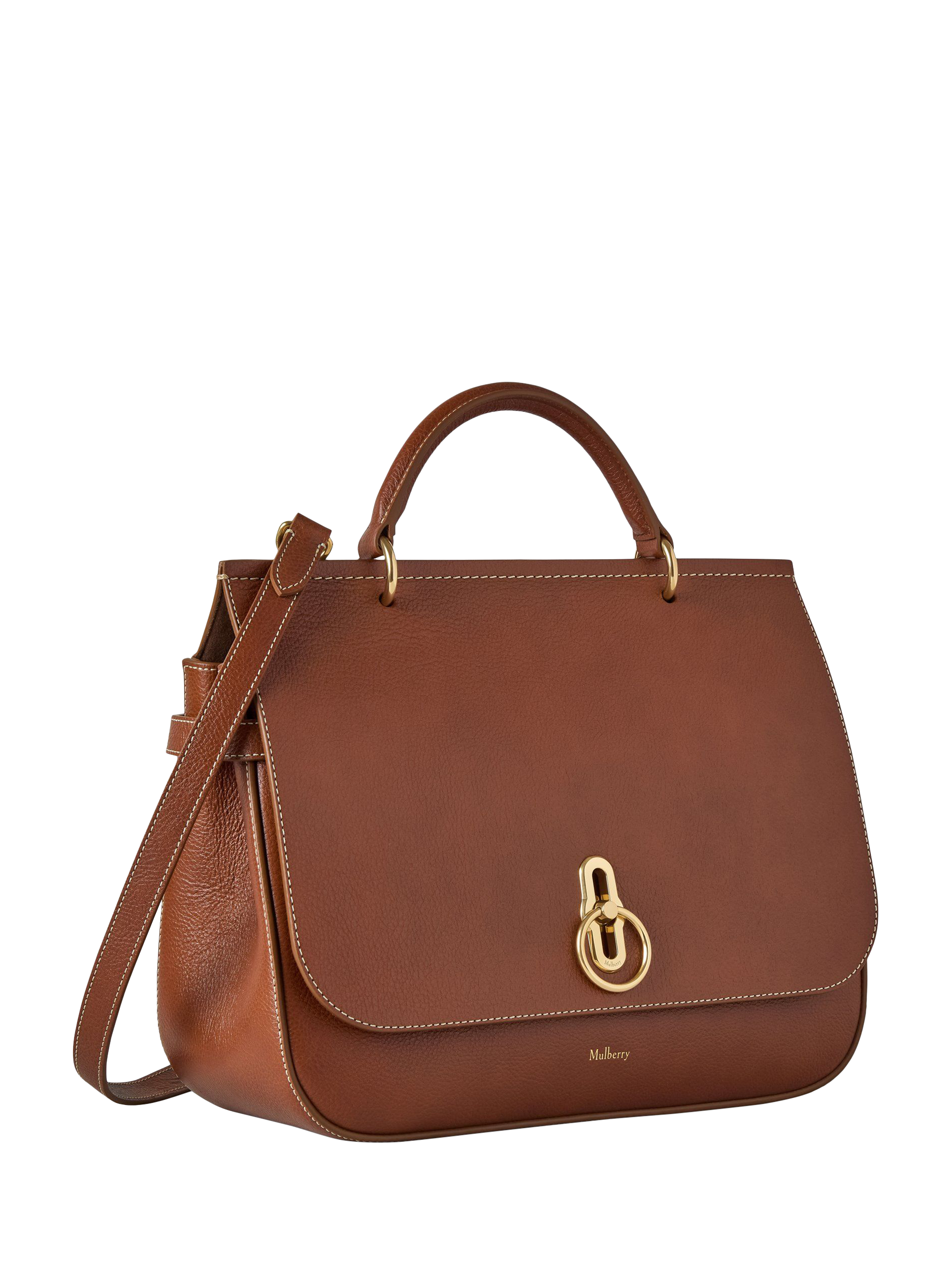 Product image 3 of 5, which shows Mulberry Amberley Large Top Handle Leather Bag, Oak
