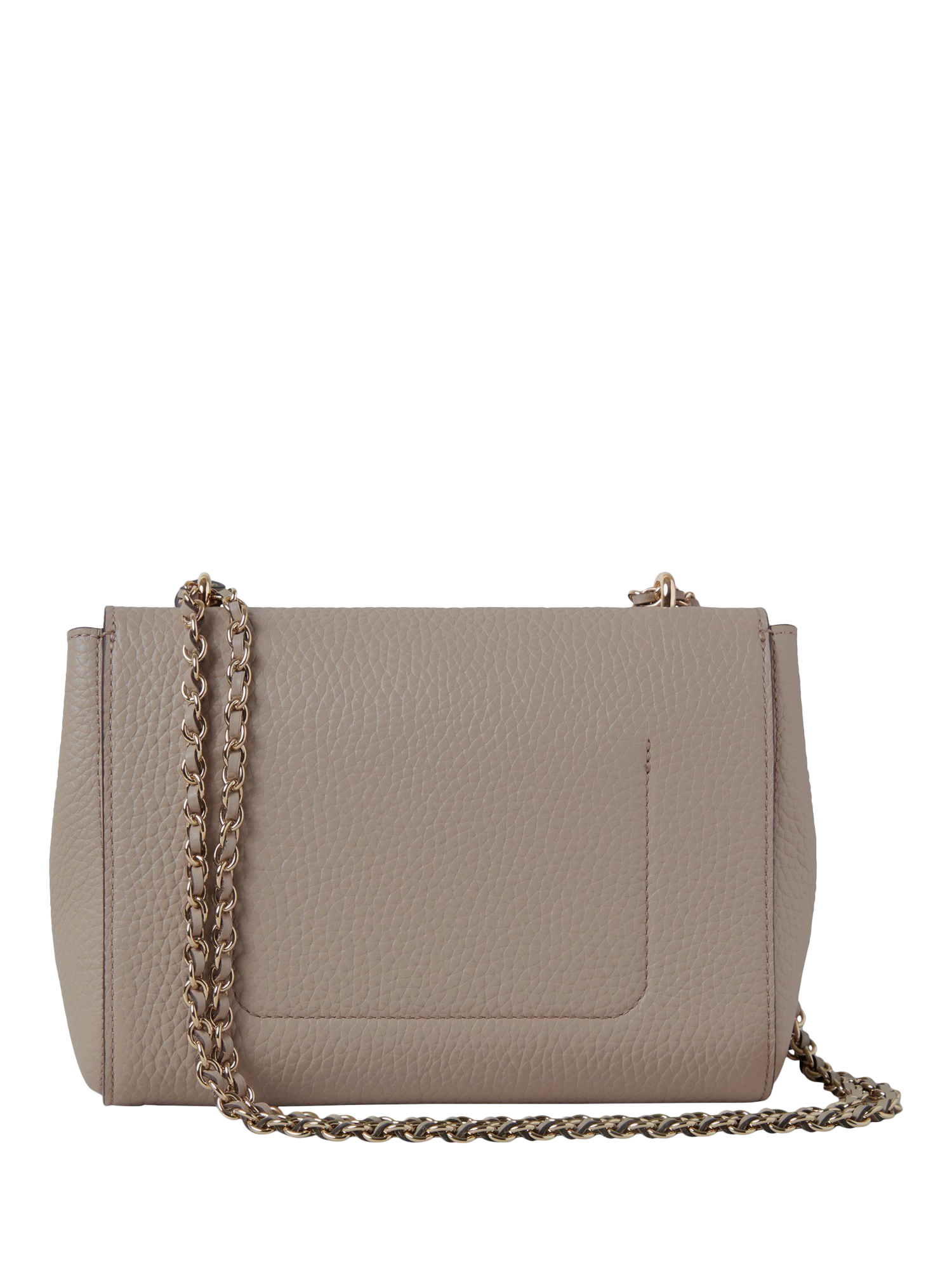 Product image 3 of 6, which shows Mulberry Lily Heavy Grain Leather Chain Strap Shoulder Bag, Cashmere Taupe