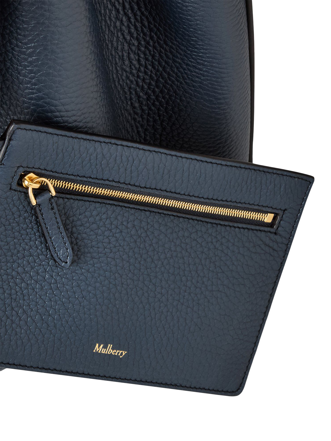 Product image 5 of 6, which shows Mulberry Lyra Leather Bucket Bag, Night Sky