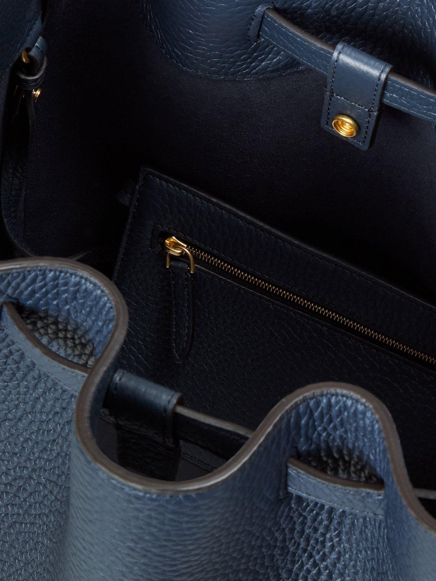Product image 6 of 6, which shows Mulberry Lyra Leather Bucket Bag, Night Sky