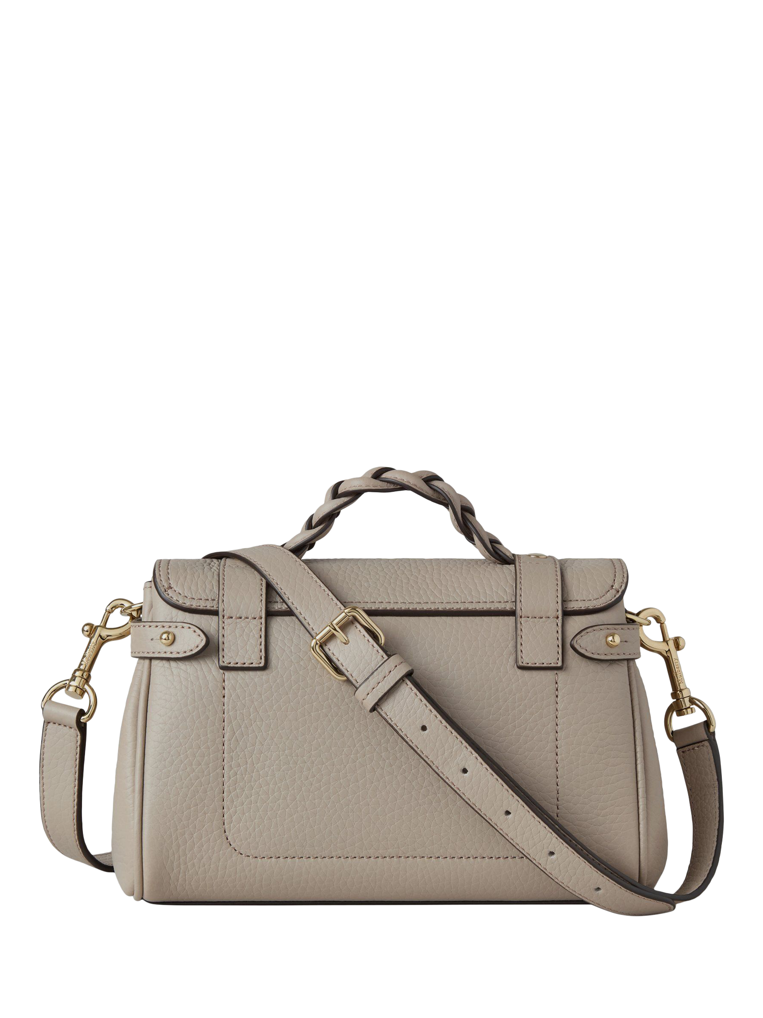 Product image 2 of 5, which shows Mulberry Mini Alexa Heavy Grain Leather Cross Body Bag, Cashmere Taupe