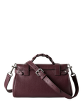 Mulberry Mini Alexa Heavy Grain Leather Cross Body Bag, Black Cherry