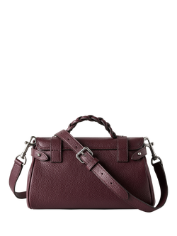 Mulberry Mini Alexa Heavy Grain Leather Cross Body Bag - view 2, Black Cherry