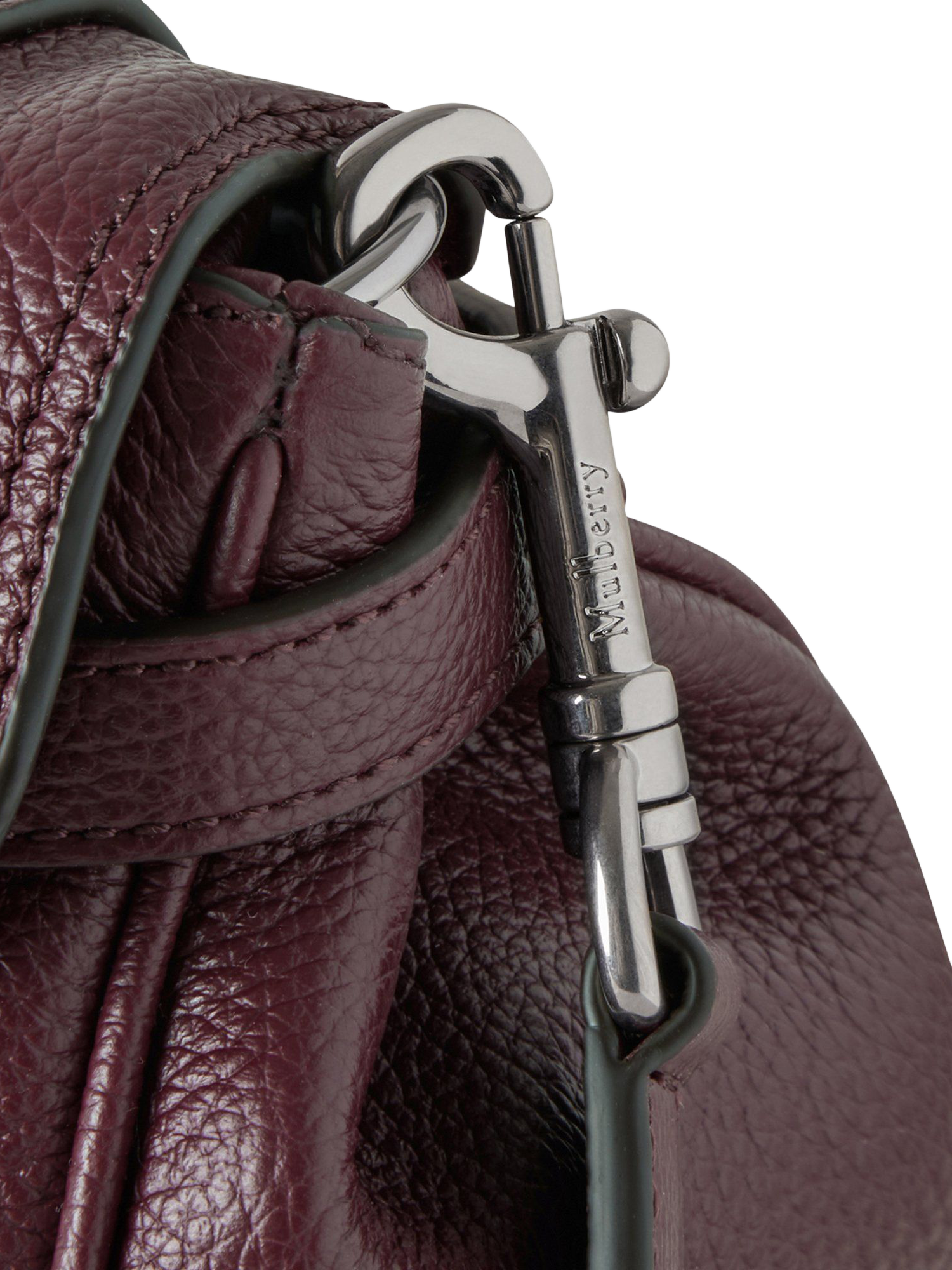 Product image 5 of 5, which shows Mulberry Mini Alexa Heavy Grain Leather Cross Body Bag, Black Cherry