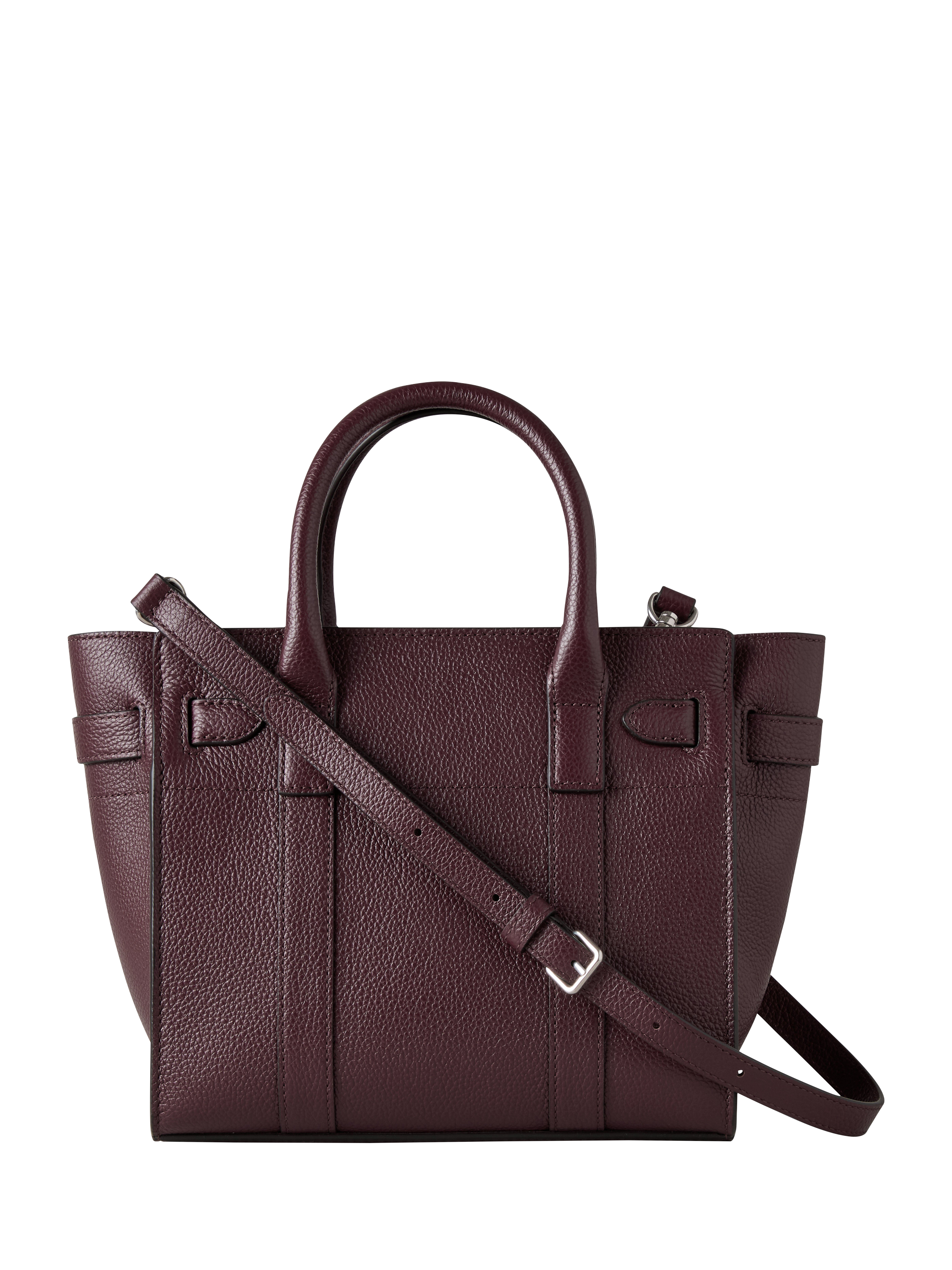 Mulberry Mini Bayswater Zipped Classic Grain Leather Tote Bag