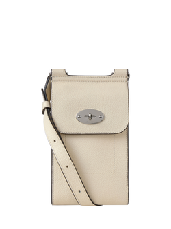 Mulberry Mini Antony Small Classic Grain Leather Crossbody Bag, Eggshell
