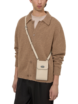 Mulberry Mini Antony Small Classic Grain Leather Crossbody Bag - view 2, Eggshell