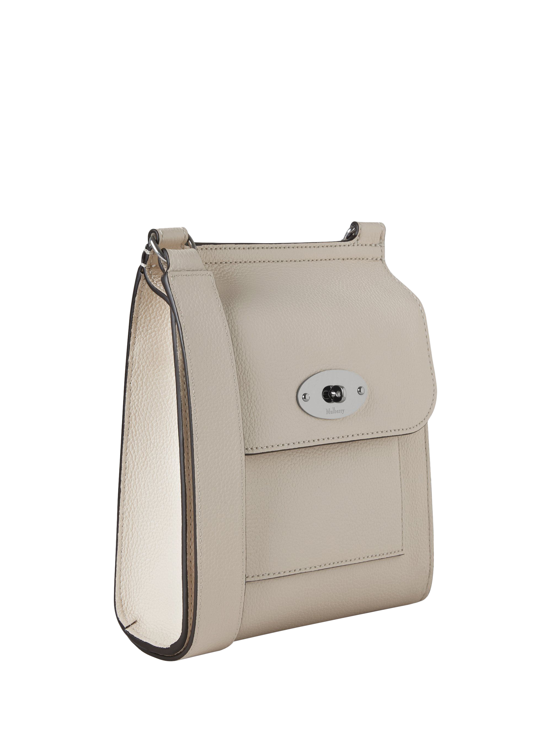 Product image 3 of 6, which shows Mulberry Small Antony Classic Grain Leather Satchel, Eggshell