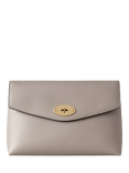 Mulberry Darley Small Classic Grain Large Cosmetic Pouch, Cashmere Taupe