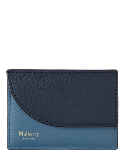 Mulberry Leather Compact Cardholder, Brighton Blue/Night Sky