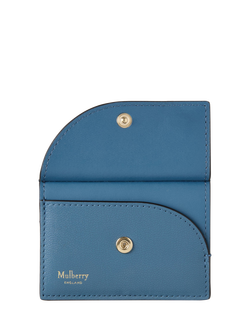 Mulberry Leather Compact Cardholder - view 2, Brighton Blue/Night Sky