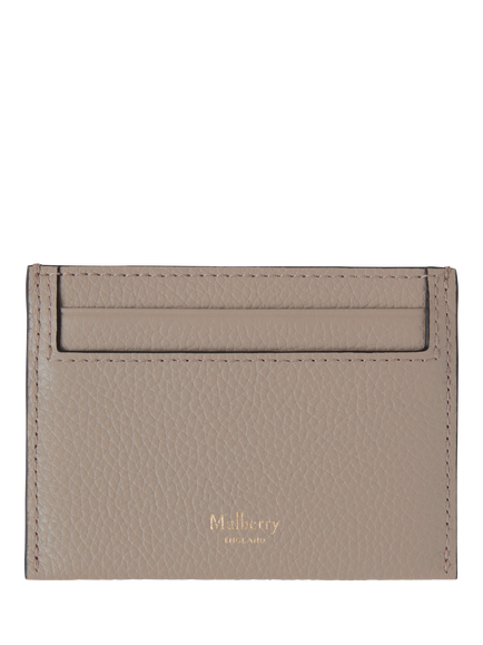 Mulberry Continental Small Classic Grain Leather Credit Card Slip, Cashmere Taupe