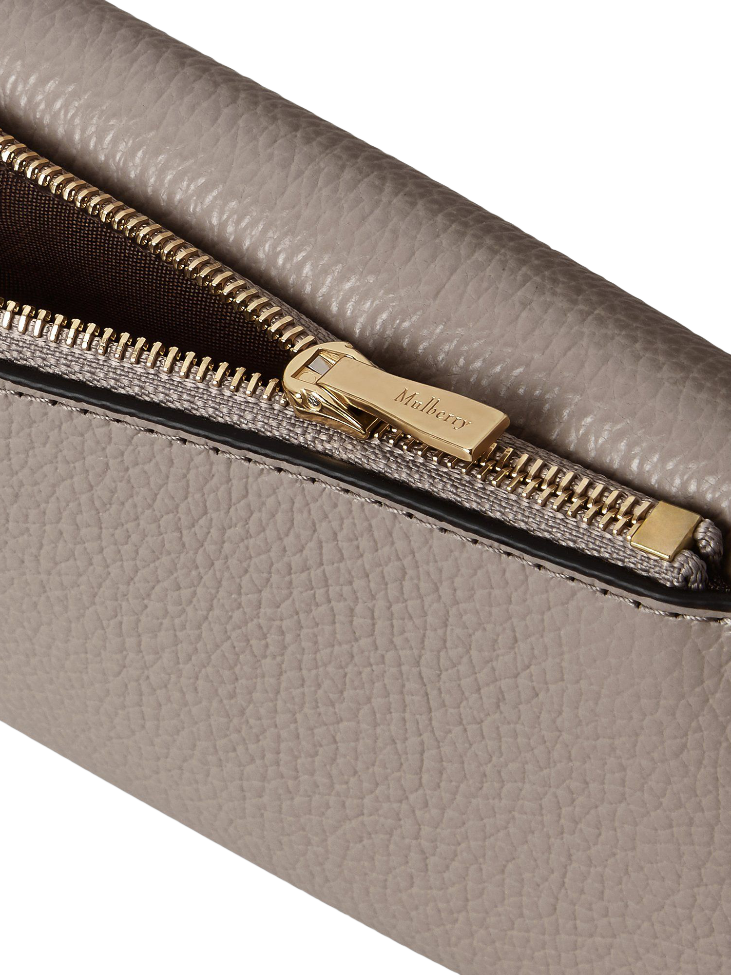Product image 2 of 3, which shows Mulberry Darley Small Classic Grain Leather Folded Multi-Card Wallet, Cashmere Taupe
