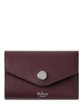 Mulberry Folded Multi-Card Small Classic Grain Leather Wallet, Black Cherry