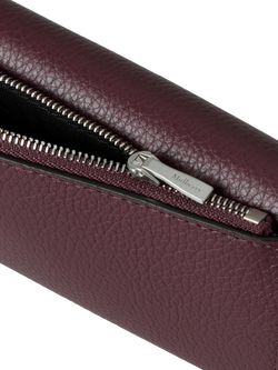 Mulberry Folded Multi-Card Small Classic Grain Leather Wallet - view 2, Black Cherry