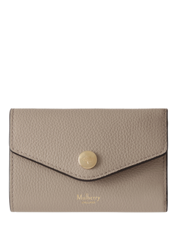 Mulberry Folded Multi-Card Small Classic Grain Leather Wallet, Cashmere Taupe