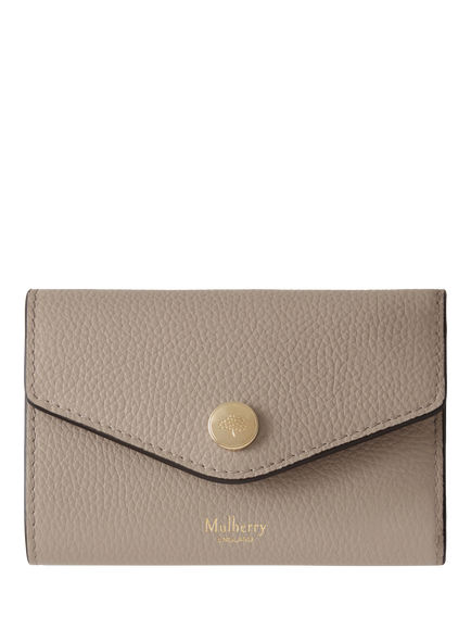 Mulberry Folded Multi-Card Small Classic Grain Leather Wallet, Cashmere Taupe