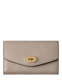 Mulberry Darley Medium Classic Grain Leather Wallet, Cashmere Taupe