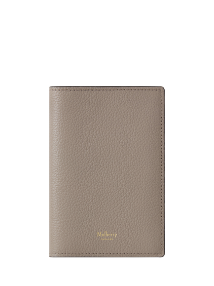 Mulberry Leather Passport Cover, Taupe, Taupe