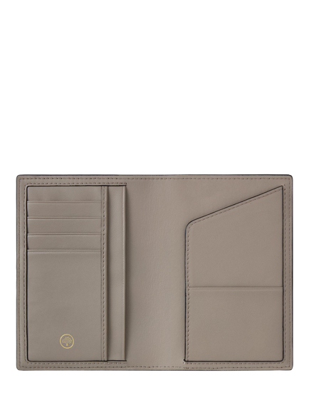 Mulberry Leather Passport Cover, Taupe - view 2, Taupe