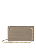 Mulberry Amberley Croc Effect Leather Clutch Bag, Cashmere Taupe
