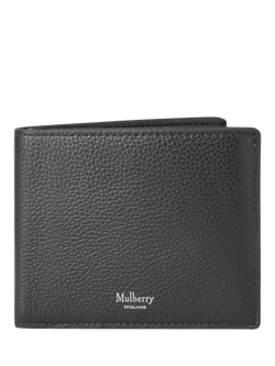 Mulberry Heritage Leather Bifold Coin Wallet, Black, Black