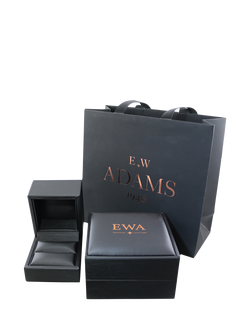 E.W Adams 9ct Gold Blush Pearl Necklace, Gold/Pink - view 2, Gold/Pink