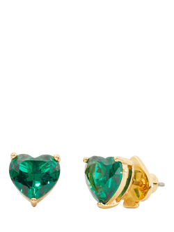 kate spade new york Cubic Zirconia Heart Stud Earrings, Green