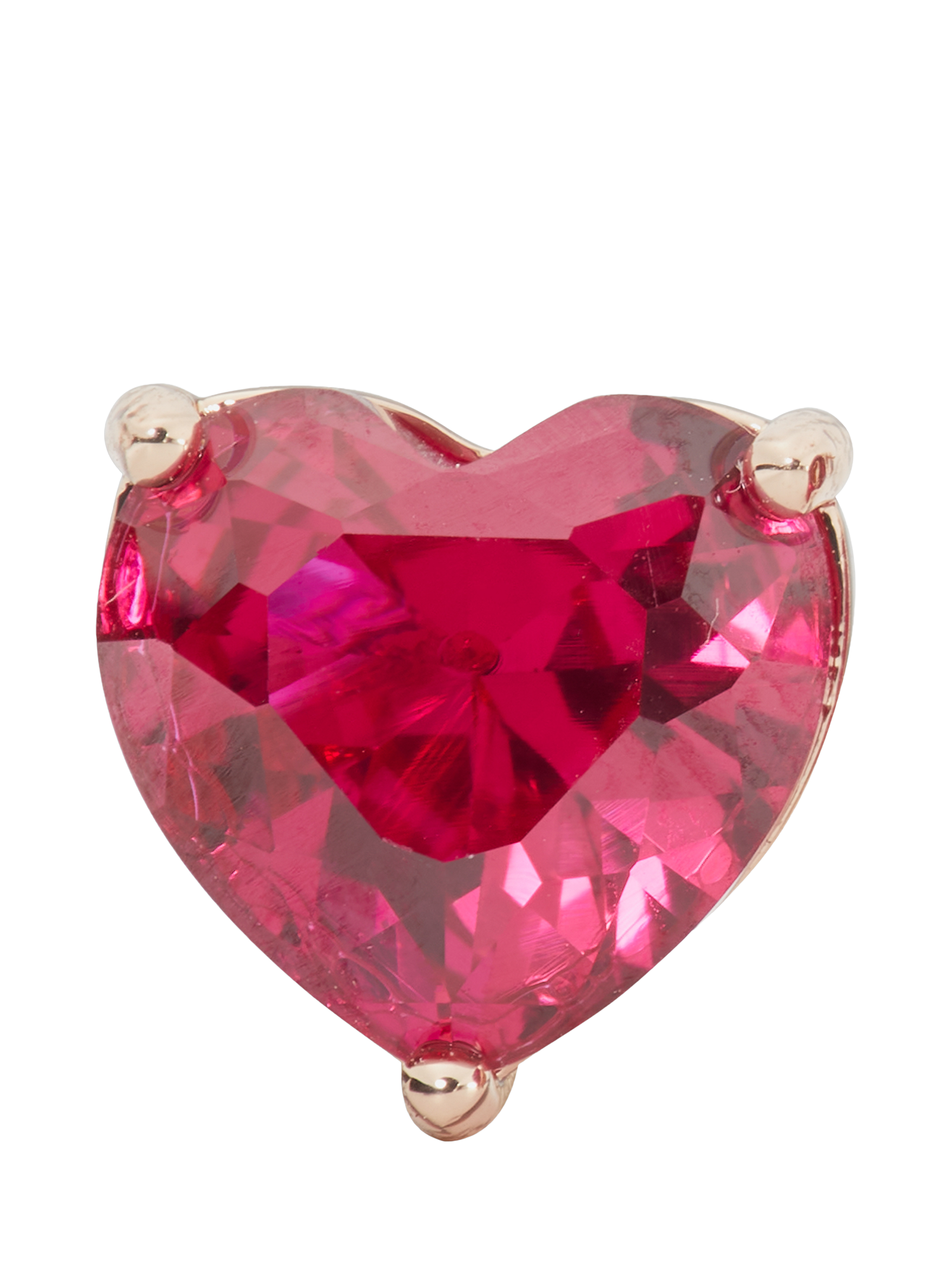Product image 2 of 3, which shows kate spade new york Cubic Zirconia Heart Stud Earrings, Red