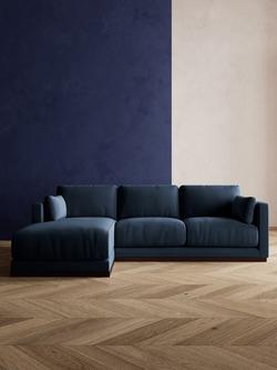Swoon Alesund Large 3 Seater LHF Chaise End Sofa - view 2, Smart Wool Indigo