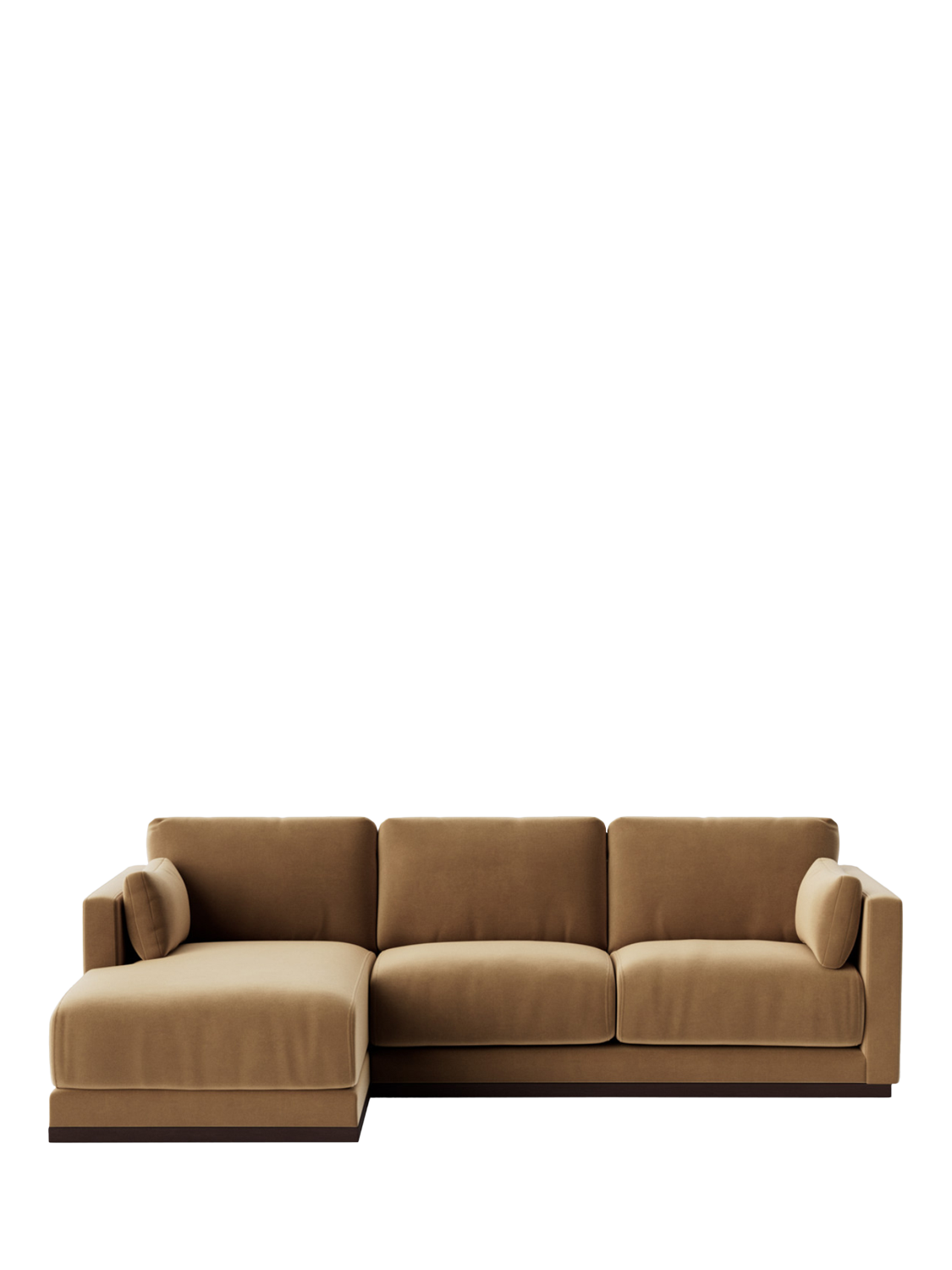 Alesund Range, Swoon Alesund Large 3 Seater LHF Chaise End Sofa, Easy Velvet Biscuit