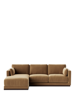 Swoon Alesund Large 3 Seater LHF Chaise End Sofa, Easy Velvet Biscuit