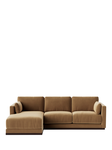 Swoon Alesund Large 3 Seater LHF Chaise End Sofa, Easy Velvet Biscuit