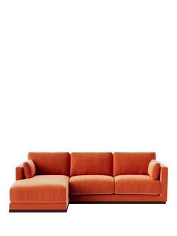 Swoon Alesund Large 3 Seater LHF Chaise End Sofa, Easy Velvet Burnt Orange