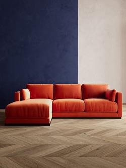 Swoon Alesund Large 3 Seater LHF Chaise End Sofa - view 2, Easy Velvet Burnt Orange