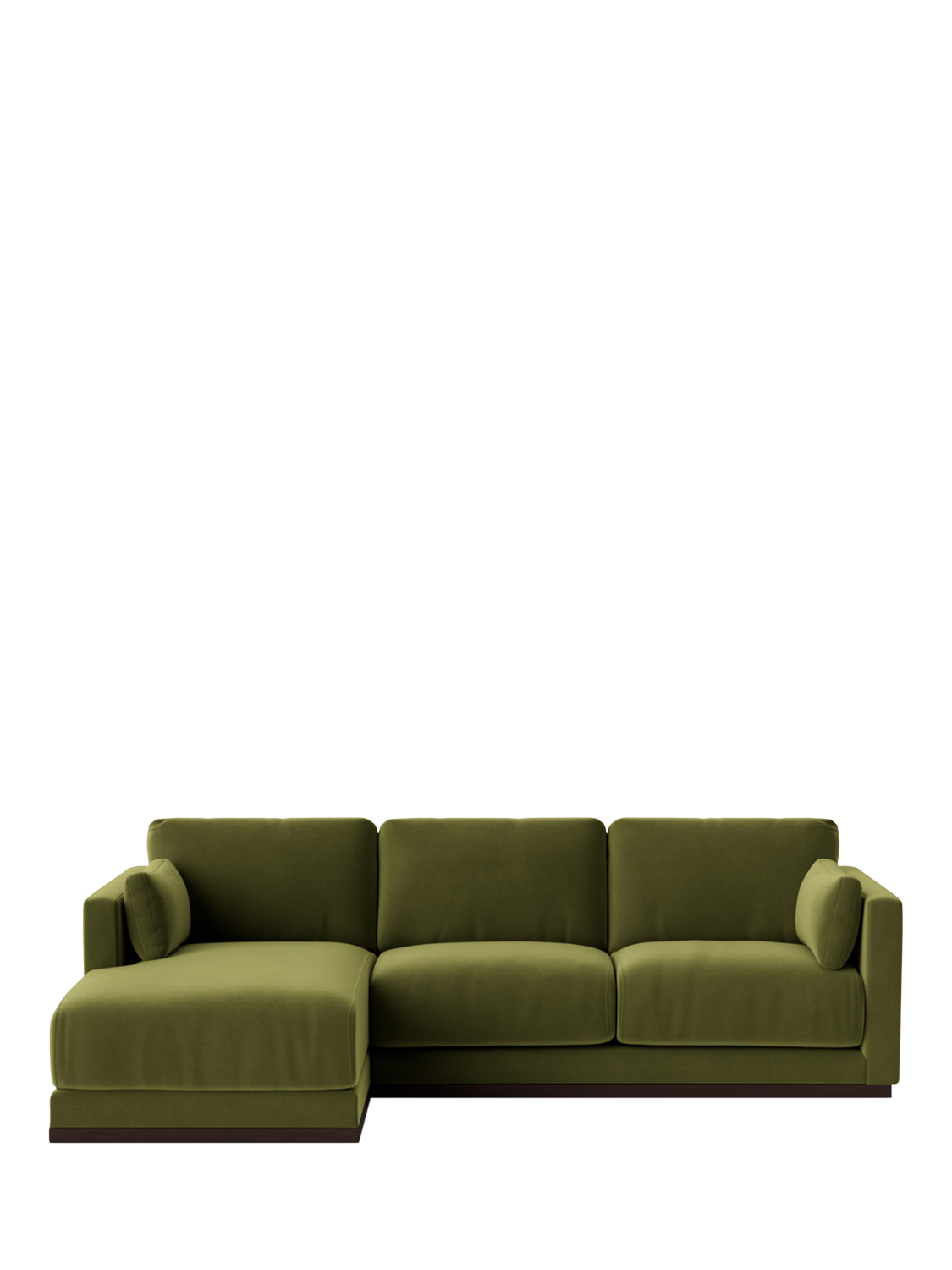 Alesund Range, Swoon Alesund Large 3 Seater LHF Chaise End Sofa, Easy Velvet Fern