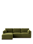 Swoon Alesund Large 3 Seater LHF Chaise End Sofa, Easy Velvet Fern