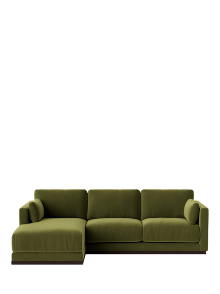 Swoon Alesund Large 3 Seater LHF Chaise End Sofa, Easy Velvet Fern