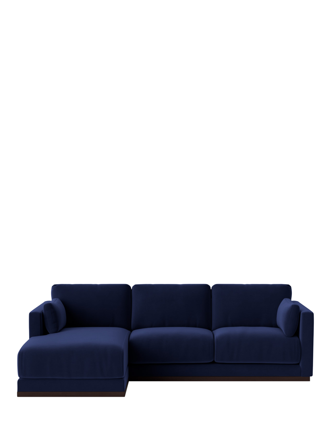Alesund Range, Swoon Alesund Large 3 Seater LHF Chaise End Sofa, Easy Velvet Ink
