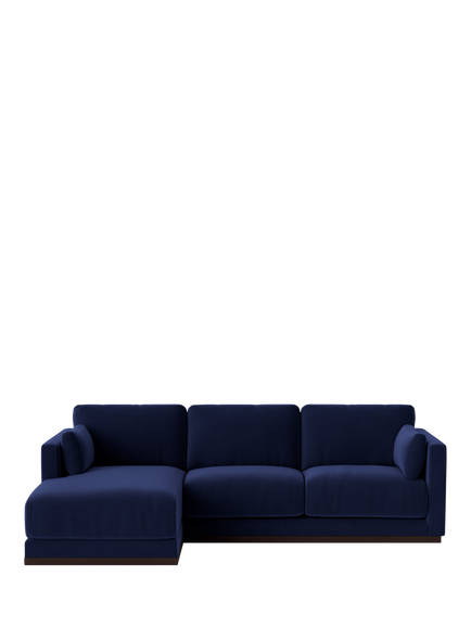 Swoon Alesund Large 3 Seater LHF Chaise End Sofa, Easy Velvet Ink