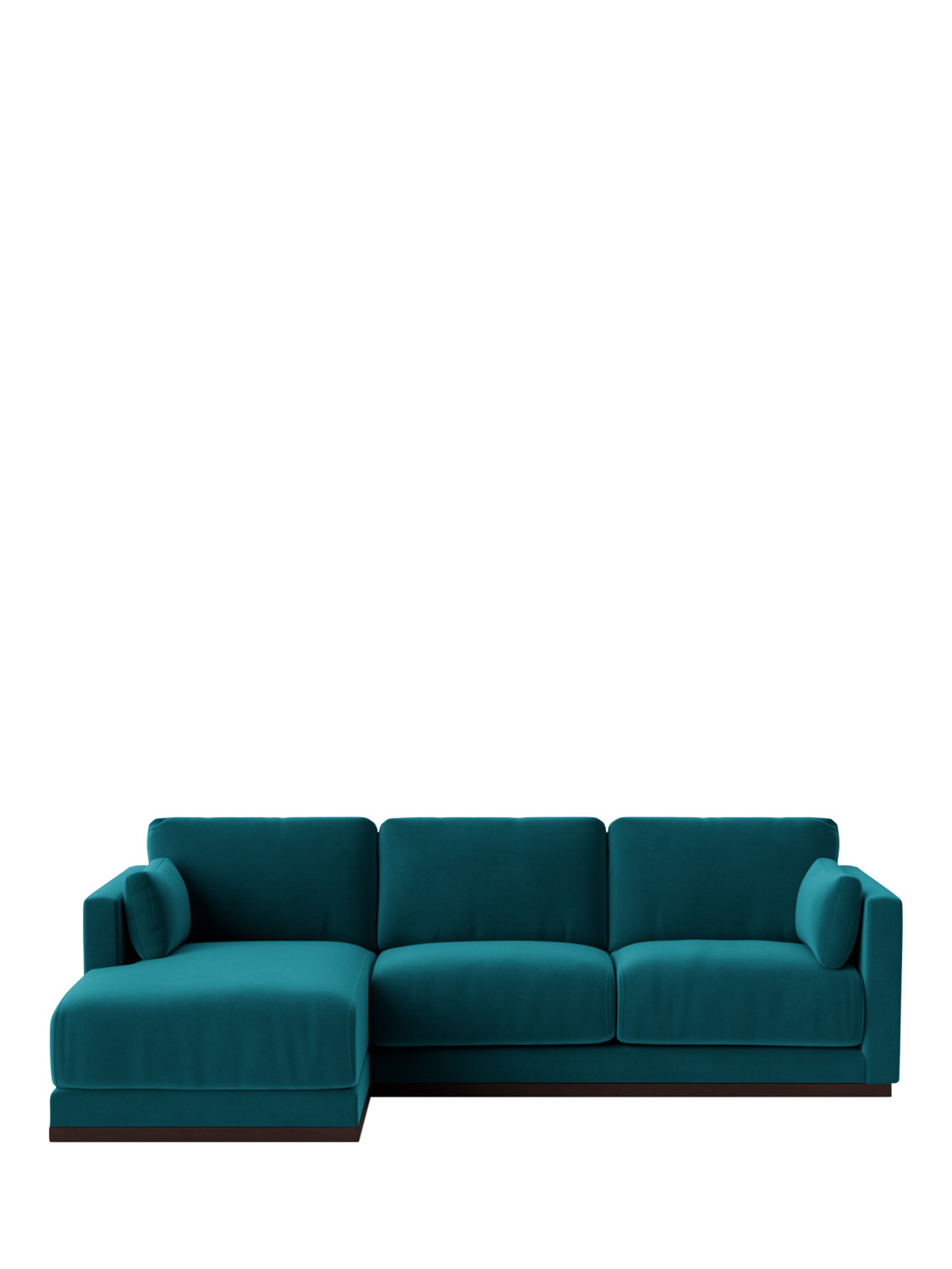 Alesund Range, Swoon Alesund Large 3 Seater LHF Chaise End Sofa, Easy Velvet Kingfisher
