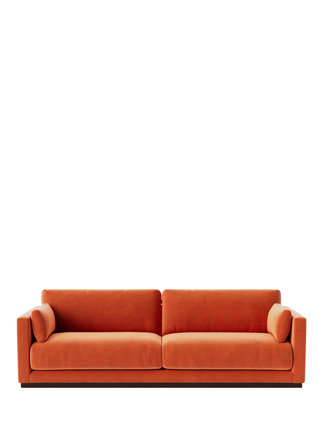 Alesund Range, Swoon Alesund Large 3 Seater Sofa, Easy Velvet Burnt Orange