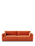 Swoon Alesund Large 3 Seater Sofa, Easy Velvet Burnt Orange
