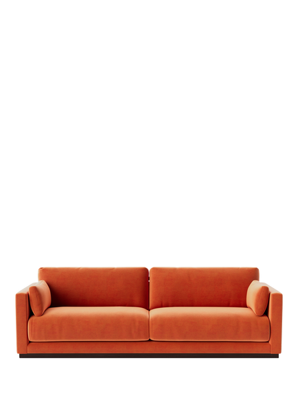 Swoon Alesund Large 3 Seater Sofa, Easy Velvet Burnt Orange