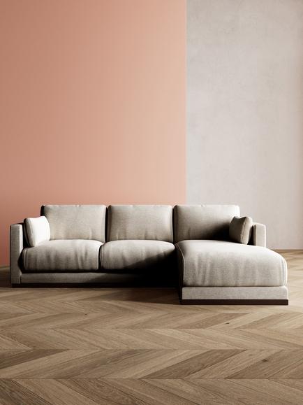 Swoon Alesund Large 3 Seater RHF Chaise End Sofa - view 2, House Weave Chalk