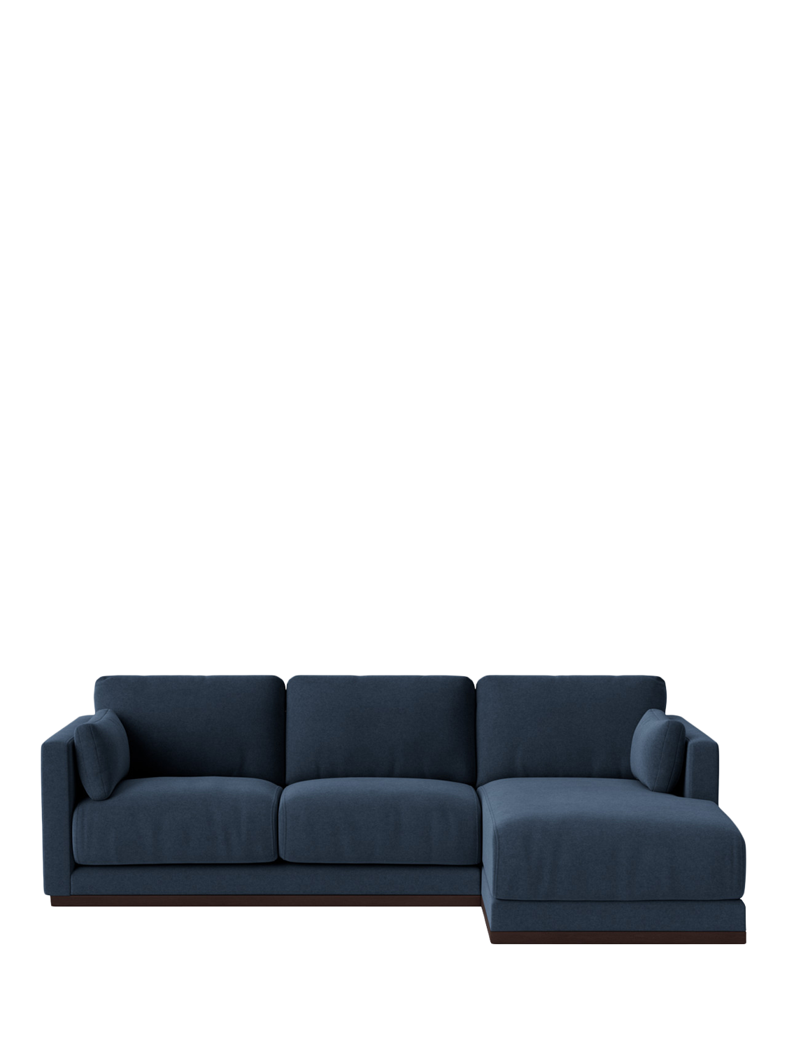 Alesund Range, Swoon Alesund Large 3 Seater RHF Chaise End Sofa, Smart Wool Indigo